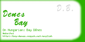 denes bay business card