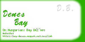 denes bay business card